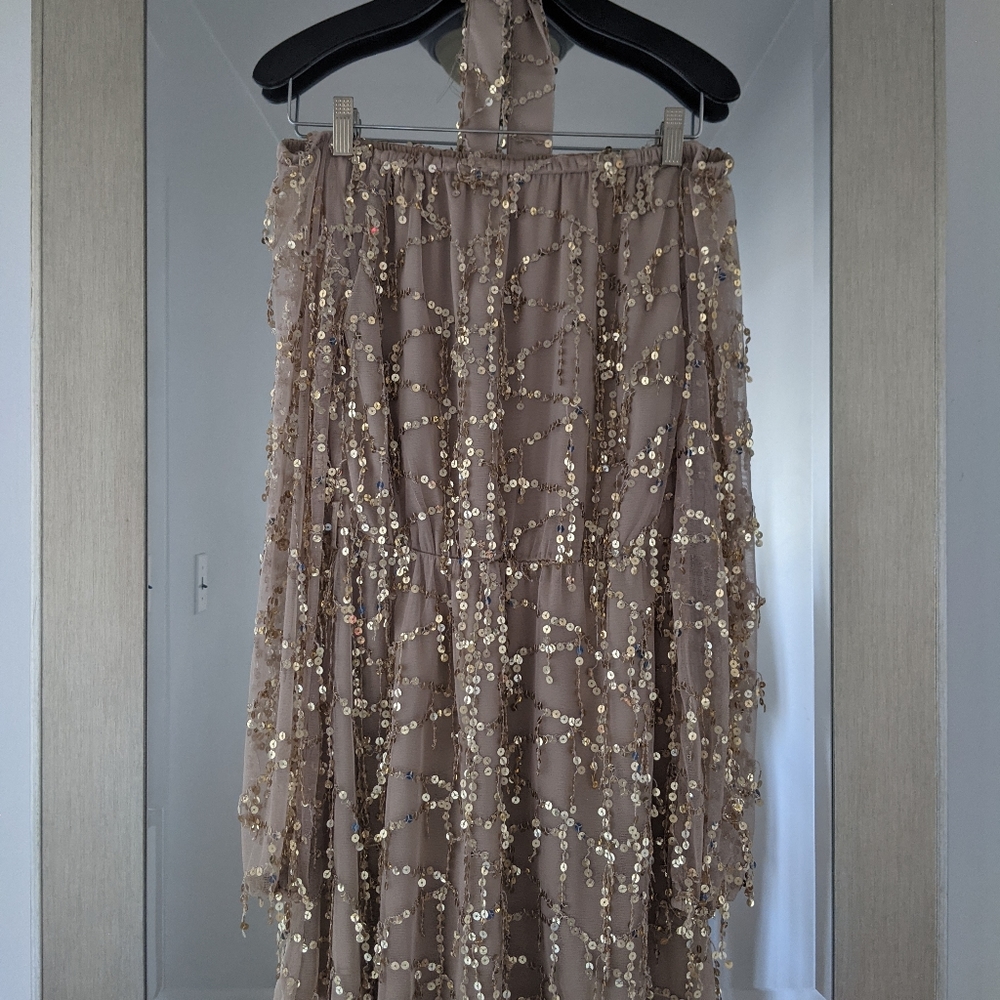 Champagne sequin Mini dress